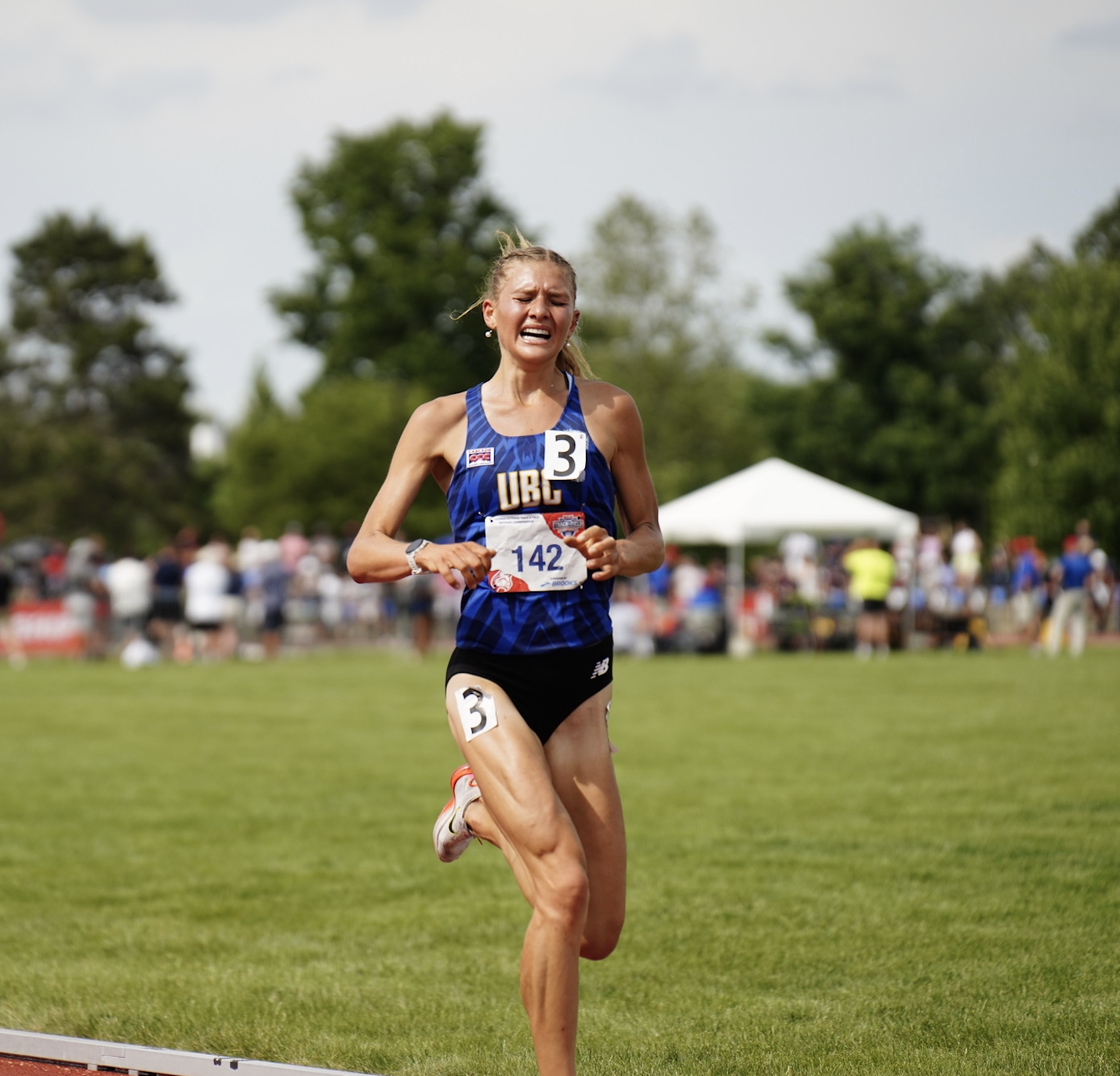 Kiana competing for UBC at a track meet